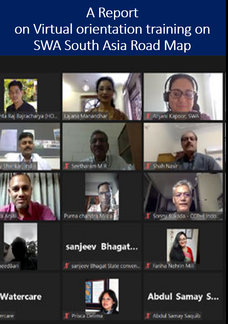 Virtual orientation training on SWA South Asia Road Map  to the Regional Steering Committee members of FANSA